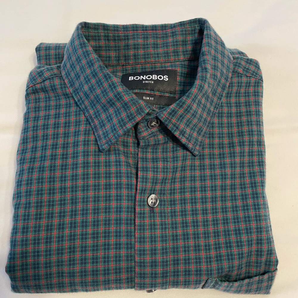 Bonobos brushed cotton button down (slim fit small)